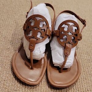 Tory Burch Tan Leather Sandals